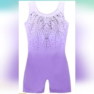 Arshiner Leotards for Girls Gymnastics with Shorts Color Gradient Shiny …